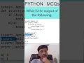 Quick Python MCQ Solution 1-Minute Python Learning