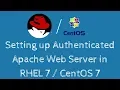 Setting up Authenticated Apache Web Server in RHEL 7 CentOs 7 - Hindi