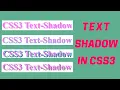 How to add text shadows in HTML CSS CSS3 Tutorial - 1 CSS Text-Shadow