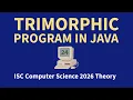 Trimorphic Number in Java using Recursive Method ISC Computer Science 2026 Theory