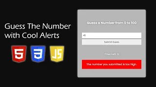 Guess The Number with HTML CSS JavaScript - Simple JS Project