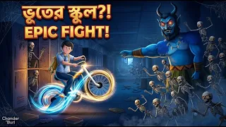 ভুতের স্কুল! নীল দানবকে কীভাবে হারালো তালহা? | Ghost School | Talha Cartoon