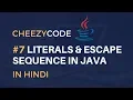 Java Literals Escape Sequence in Hindi Java Beginners Programming Tutorial Hindi -
