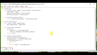 python program generate payroll analysis using class and object