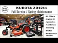 Kubota ZD1211 Zero Turn Full Service Spring Maintenance