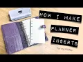 How I make planner inserts for my Filofax