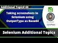 Taking screenshots in Selenium using OutputType as Base64