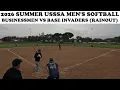 Businessmen vs Base Invaders Rainout USSSA Men s Softball
