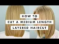 How to Cut Hair Medium length layered haircut tutorial - MIG Training