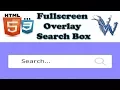 Bootstrap search bar 2018 Full Screen Search Box CSS