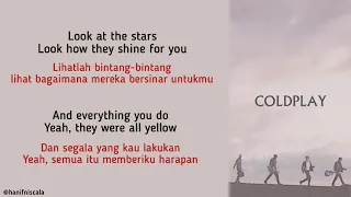 coldplay yellow lirik terjemahan