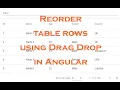 Reorder mat-table rows with angular material s drag-and-drop
