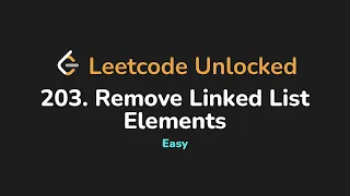 203 Remove Linked List Elements Leetcode Unlocked - Python