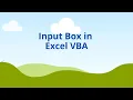 Inputbox in Excel VBA VBA tutorial