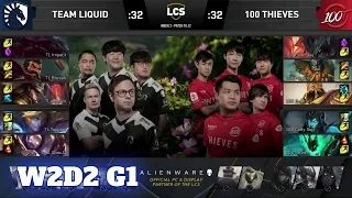 Team Liquid vs 100 Thieves | Week 2 Day 2 S10 LCS Summer 2020 | TL vs 100 W2D2