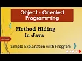 Method Hiding Java Simple Explanation with Program