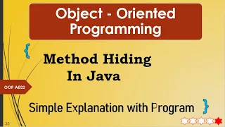 Method Hiding Java Simple Explanation with Program