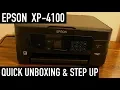 EPSON XP 4100 Unboxing SetUp Quick Test review