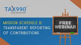 Mission Schedule B Transparent Reporting of Contributions