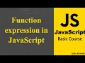 Function expression in JavaScript JavaScript Complete Course in