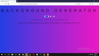 Background Generator with the help of html css and Javascript Background Generator After effects