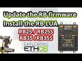 Updating FrSKY RB firmware and installing the ETHOS LUA script RB25 RB25S RB35 RB35S