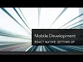 Mobile Development React Native Setting Up Expo-CLI and Create-React-Native-App