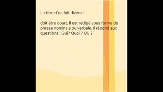 فرنسية الثالثة متوسط الصفحة45 46 La Production écrite Rédiger Un Titre Et Un Chapeau 