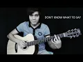 Don't Know What To Say - Ric Segreto (fingerstyle guitar cover)