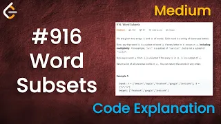 Word Subsets Live Coding with Explanation Leetcode - 916