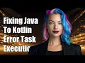 Fixing org gradle api tasks TaskExecutionException Java to Kotlin Conversion Error