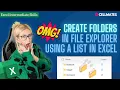 Create Multiple Folders in File Explorer using Microsoft Excel