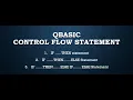 What are the control flow statement or structure in QBasic