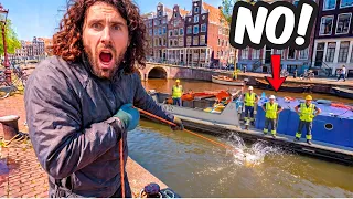 Throwing A Big Magnet in AMSTERDAM CANALS...then this happened