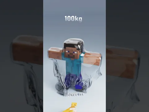 Steve vs. Cloth 🤯🔥 Blender Physics Showcase #3d#minecraft