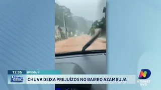 Chuva causa estragos e deixa moradores do bairro Azambuja, em Brusque, em alerta