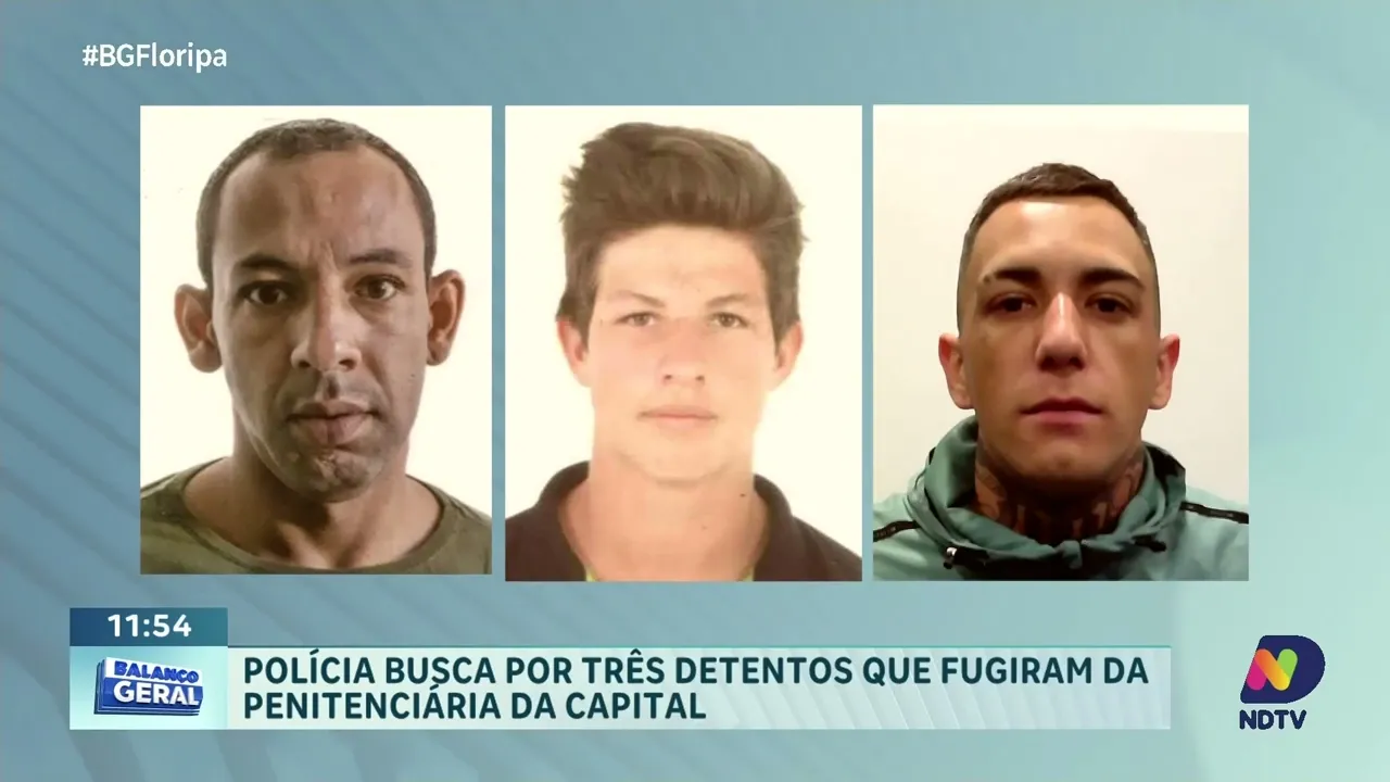 Polícia intensifica busca por três detentos que fugiram em Florianópolis