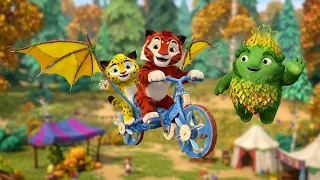 Спасти друга или победить в конкурсе 🎃🚴‍♂️ — Большой сборник мультфильмов Лео и Тиг