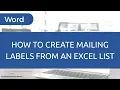 How to Create Mailing Labels in Word From an Excel List