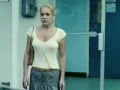 Agnes Bruckner wearing a white top with very hard nipples