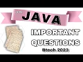 JAVA IMPORTANT QUESTIONS OOPS JAVA 2023