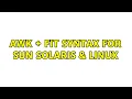 awk fit syntax for SUN solaris linux