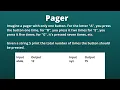 Pager Print the Total Number of times the Button should be Pressed CCBP IDP Test Question Answer