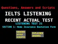 IELTS Listening Recent Actual Tests - Test 21