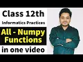 Numpy library IP class 12th python Array