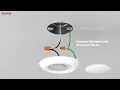 JULLISON LED 6 Low Profile Surface Mount Recessed Disk Light 6 Flush Mount Ceiling Lights