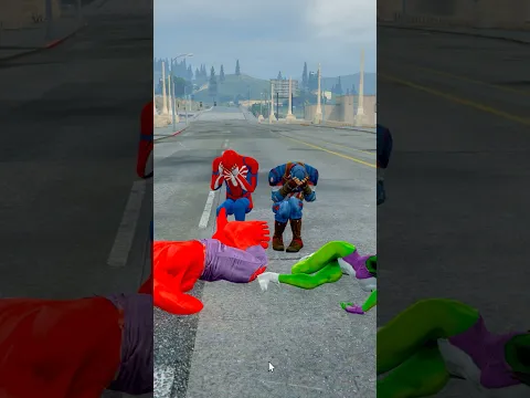 THE END OF SHE-HULK AND HULK! SPIDERMAN & CAP CRYING IN PAIN 😭 #gta5 #shorts #gaming