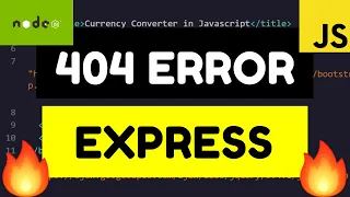 Node js Express Custom 404 Error Page Tutorial - Custom Error Handling in Node Full Example