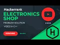 Electronics Shop Problem HackerRank C Solution Code Walkthrough