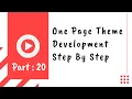 One Page Theme Development WordPress - Step by Step